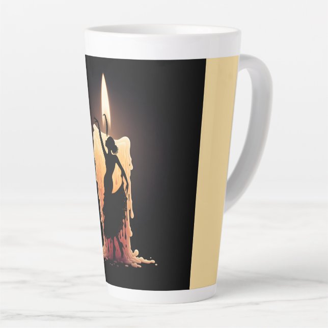 Taza De Café Latte Danzante Flamenco de fusión (Ángulo derecho)