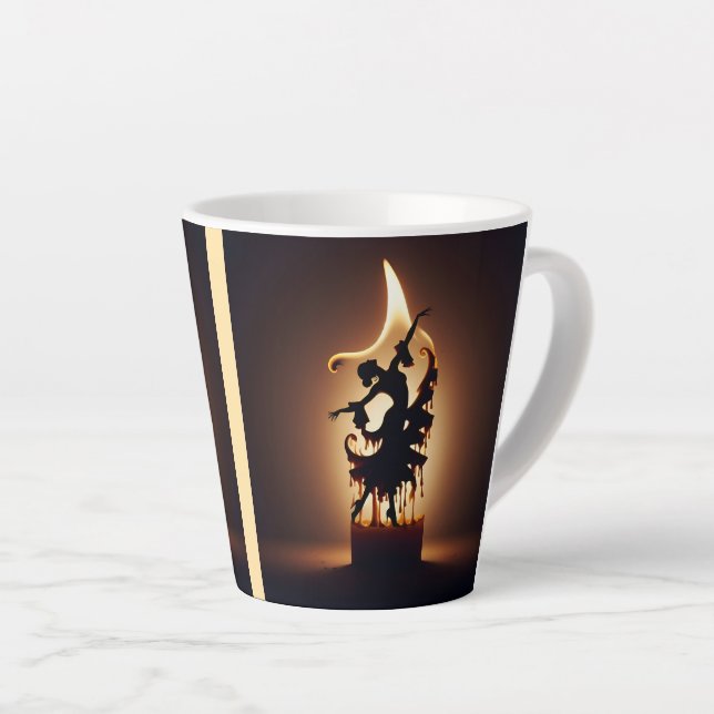 Taza De Café Latte Danzante Flamenco de fusión (Ángulo derecho)