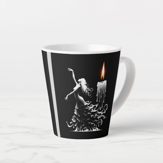Taza De Café Latte Danzante Flamenco de fusión (Ángulo derecho)