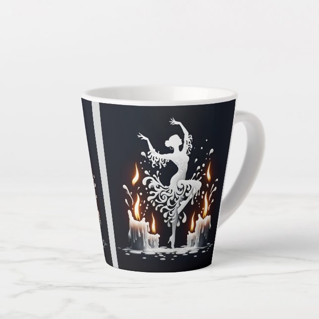 Taza De Café Latte Danzante Flamenco de fusión (Ángulo derecho)