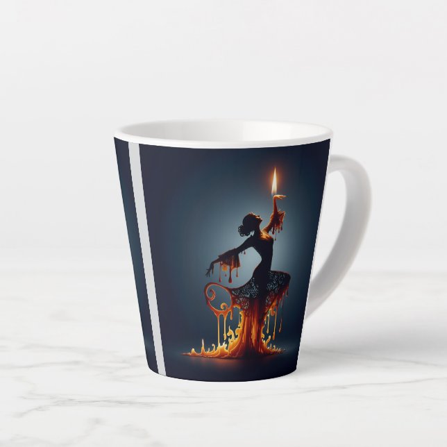 Taza De Café Latte Danzante Flamenco de fusión (Ángulo derecho)