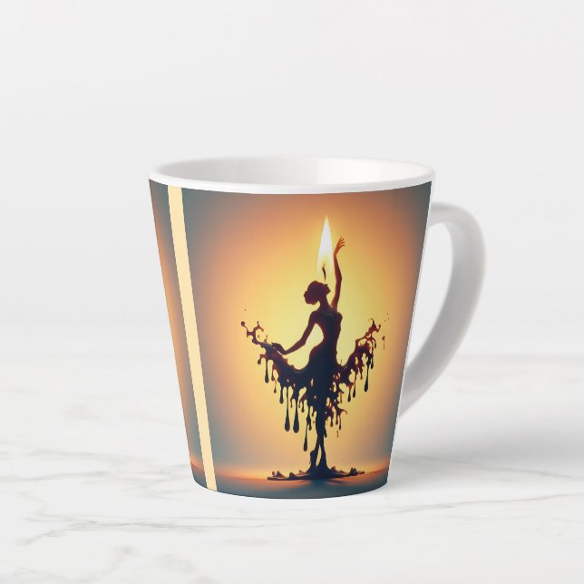 Taza De Café Latte Danzante Flamenco de fusión (Ángulo derecho)