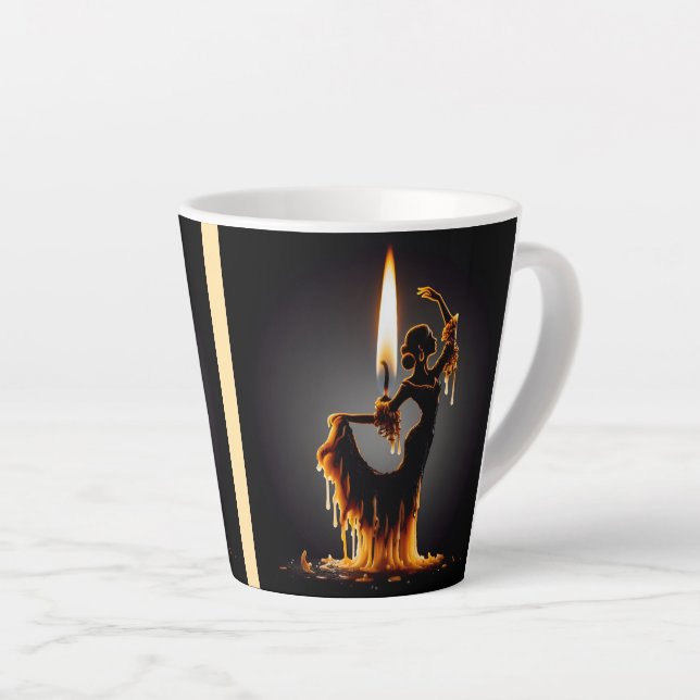 Taza De Café Latte Danzante Flamenco de fusión (Ángulo derecho)