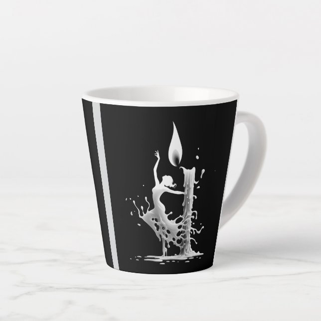 Taza De Café Latte Danzante Flamenco de fusión (Ángulo derecho)