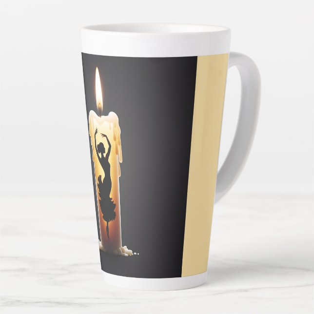 Taza De Café Latte Danzante Flamenco de fusión (Ángulo derecho)
