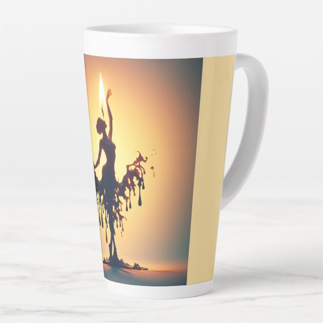 Taza De Café Latte Danzante Flamenco de fusión (Ángulo derecho)