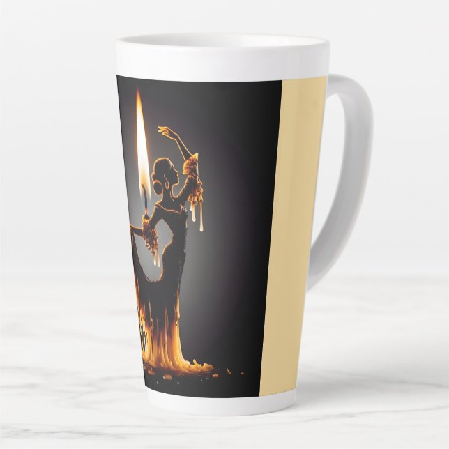 Taza De Café Latte Danzante Flamenco de fusión (Ángulo derecho)
