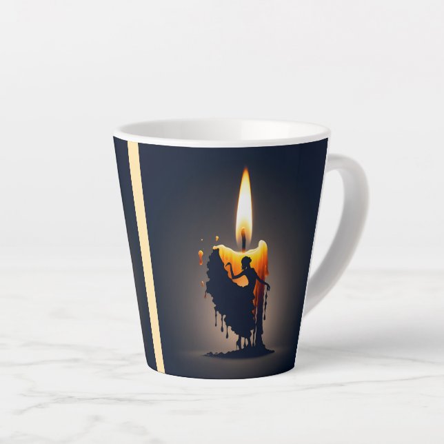 Taza De Café Latte Danzante Flamenco de fusión (Ángulo derecho)