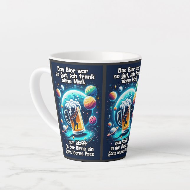 Taza De Café Latte Das Bier im Kopf  (Ángulo izquierdo)