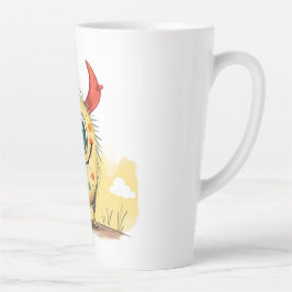 Taza De Café Latte „Das fröhliche Punkti-Monster“  