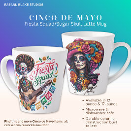 Taza de Café Latte de Calavera de Azúcar del Equip