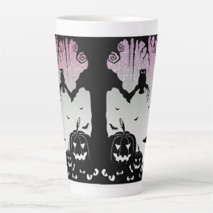 Taza de café latte de Hallowen