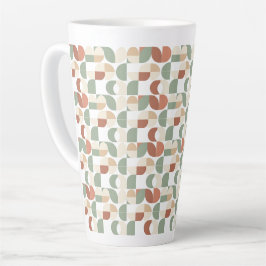 Taza De Café Latte De mediados de siglo