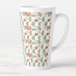 Taza De Café Latte De mediados de siglo