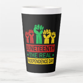 Taza De Café Latte Decimoctavo Word Art Pan Africa Colores