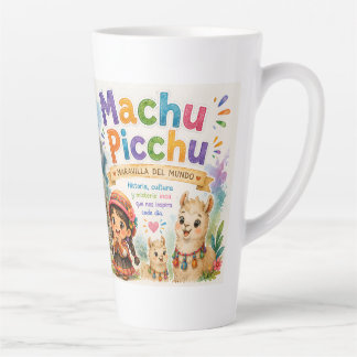 TAZA DE CAFÉ LATTE DECORACION PARA NIÑOS MACHUPICCHU