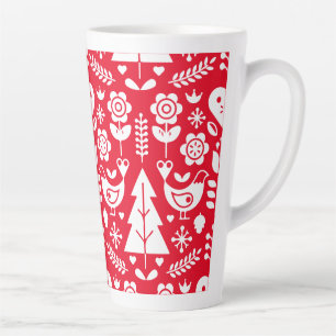 Taza De Café Latte Decoraciones navideñas nórdicas escandinavas