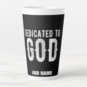 TAZA DE CAFÉ LATTE DEDICADO AL TEXTO BLANCO DEL PERSONALIZABLE GUAY D