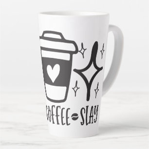 Taza De Café Latte Dedique el día con el café