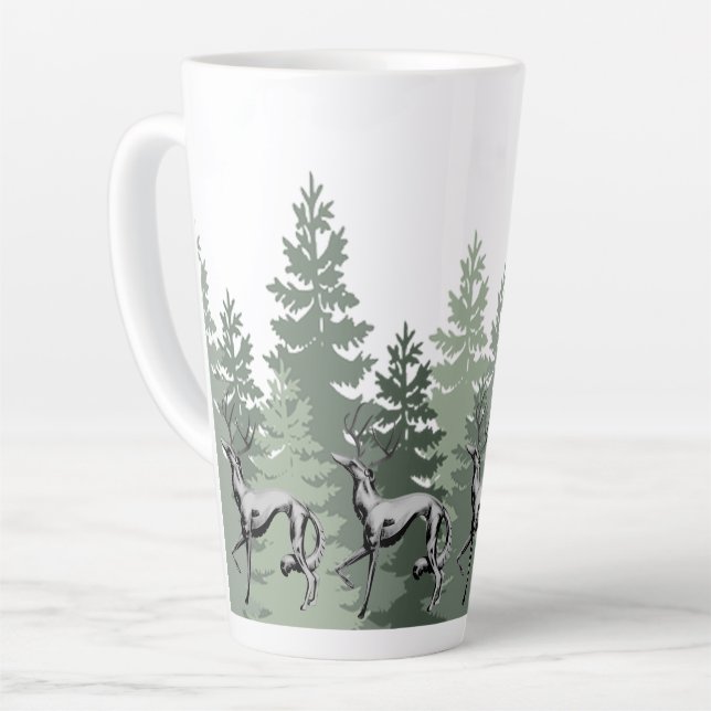 Taza De Café Latte DeerZoi Forest Tall Latte Mug (Ángulo izquierdo)