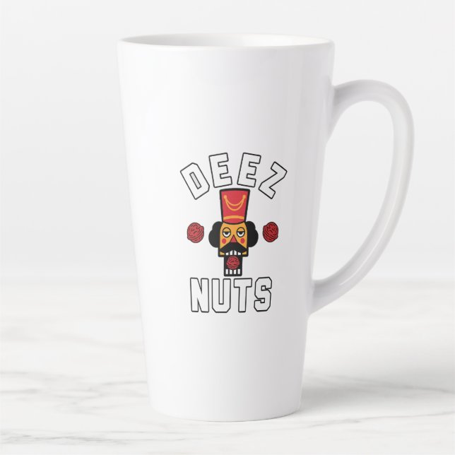 Taza De Café Latte Deez Nuts Nutcracker (Derecha)