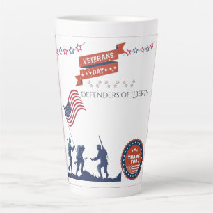 Taza De Café Latte Defensores de la Libertad blanco