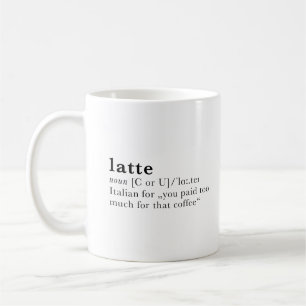 Taza De Café Latte - definición de diccionario