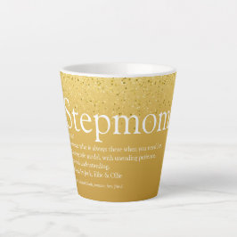 Taza De Café Latte Definición de Madrastra Brillo Dorado