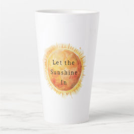 Taza De Café Latte Deja Entrar El Sol