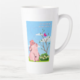 Taza De Café Latte deja que la cita del sueño-cerdo
