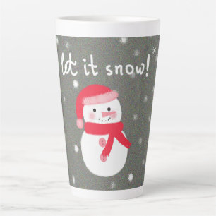 Taza De Café Latte Deja que nieve
