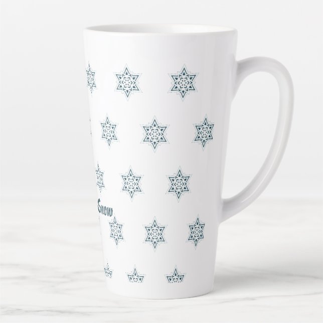 Taza De Café Latte Dejar que nieve lata log (Derecha)