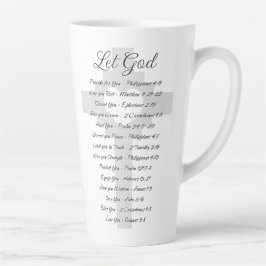 Taza De Café Latte Dejemos que la escritura de Dios sea inspiración