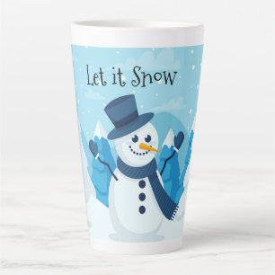 Taza De Café Latte Dejen que Nieve