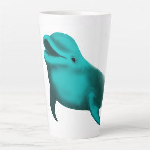 Taza De Café Latte Delfín afortunado