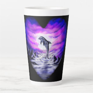 Taza De Café Latte Delfín lúfono