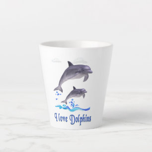 Taza De Café Latte Delfines