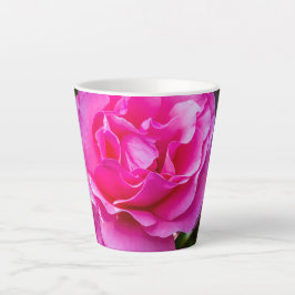 Taza De Café Latte Delicada rosa.
