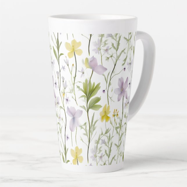 Taza De Café Latte Delicate Botanical  (Ángulo derecho)
