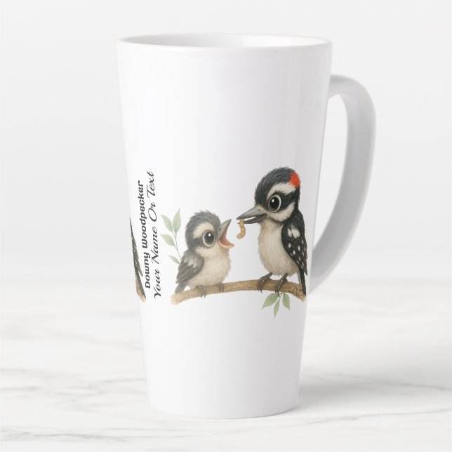Taza De Café Latte Delightny Woodpecker (Ángulo derecho)