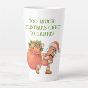 Taza De Café Latte ¡Demasiada alegría navideña para cargar! Salami