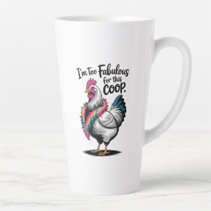 Taza De Café Latte Demasiado fabuloso para esta cooperativa