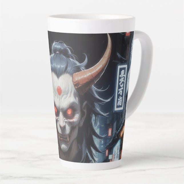 Taza De Café Latte Demon Samurai (Ángulo derecho)