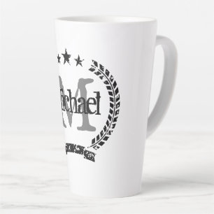 Taza De Café Latte Denominación del escudo cosmético Monogramo caf