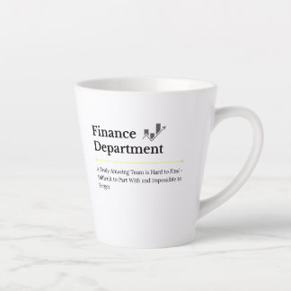 Taza De Café Latte Departamento de Finanzas Coffee Mug
