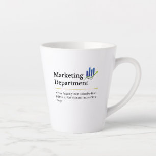 Taza De Café Latte Departamento de marketing