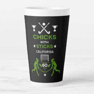 Taza De Café Latte Deportes de hockey sobre hierba para mujeres