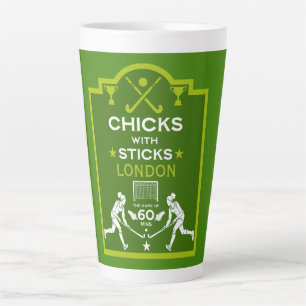 Taza De Café Latte Deportes de hockey sobre hierba para mujeres