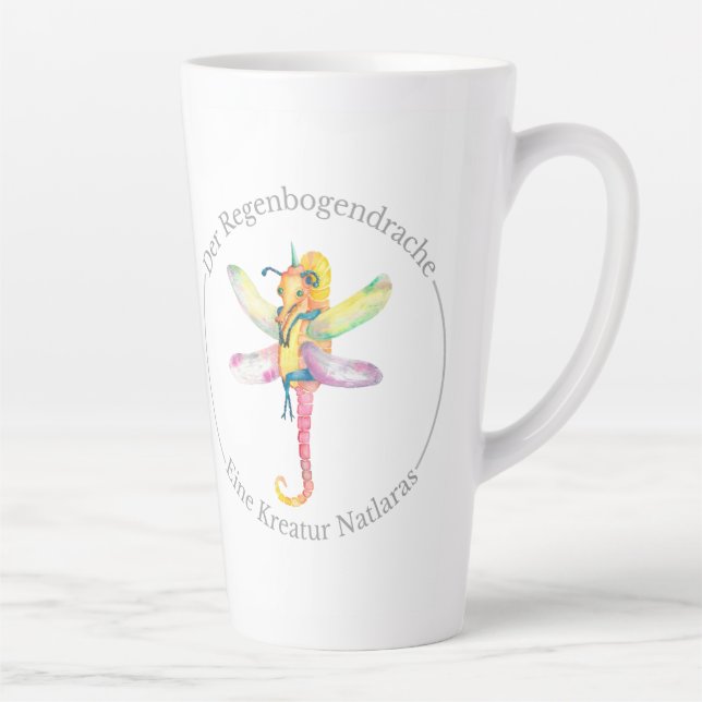Taza De Café Latte Der Regenbogendrache - Eine Kreatur Natlaras (Derecha)