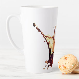 Taza De Café Latte Derrame de Café